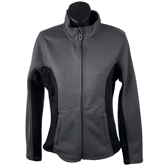 Spyder Sweater Fleece Full-Zip Jacket Gray Black Women’s M NWT #187335 GORP CORE - Picture 1 of 8
